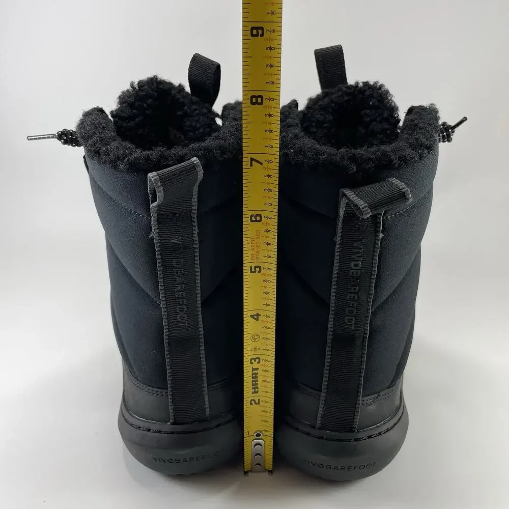 Vivobarefoot Scott Mens US 12 EU 45 Black Insulated Zero Drop Winter Boot